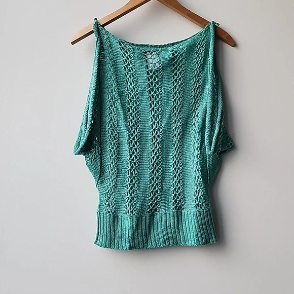 Vintage Marciano Boat Neck Pointelle Knit Tank Top - Picture 8 of 8